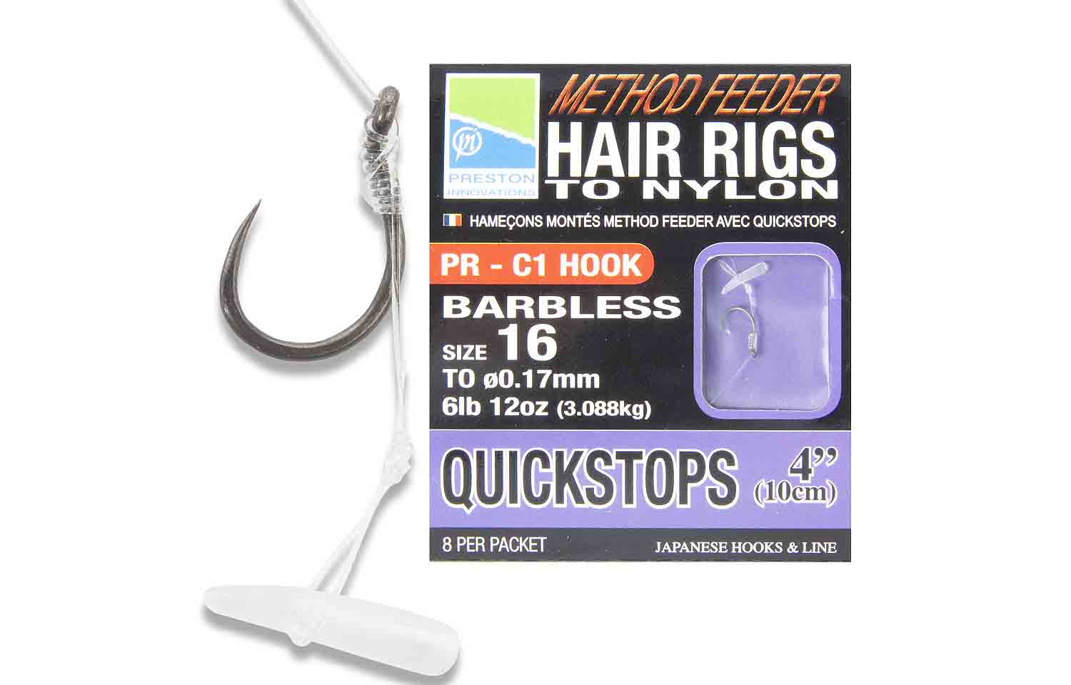 Image of  Method Feeder 4"Hair rigs (10cm) QUICKSTOPS by  Innovations